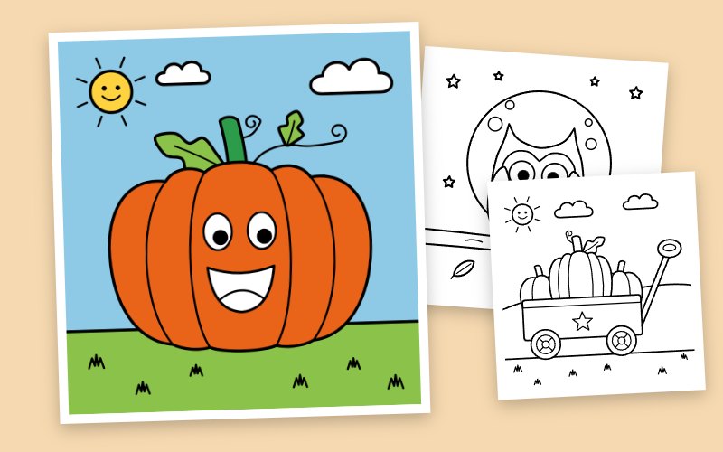 Fall coloring pages
